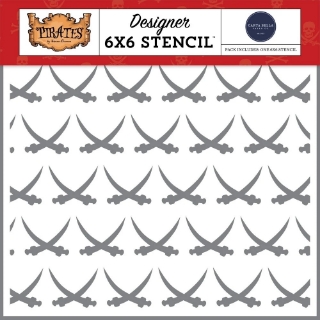 Picture of Carta Bella Pirates | Στένσιλ 6" x 6" με Πειρατικά Σπαθιά