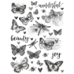 Picture of Simple Stories Rub-Ons Φύλλο Μεταφοράς Εικόνας 6''X8"  – Simple Vintage Essentials, Butterflies, 2τεμ