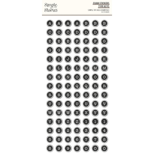 Picture of Simple Stories Foam Stickers Διαστατικά Αυτοκόλλητα – Simple Vintage Essentials, Type Keys, 210τεμ.