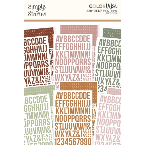 Picture of Simple Stories Μπλοκ Αυτοκόλλητων Με Γράμματα - Color Vibe Boho, 1758τεμ.