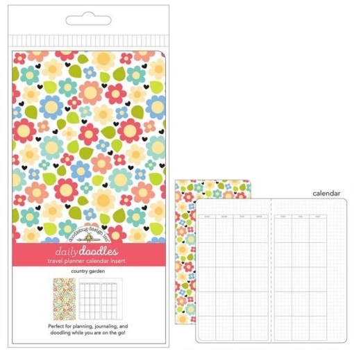 Picture of Doodlebug Design Daily Doodles Travel Planner Calendar Insert - TN Undated Planner Insert - Country Garden 