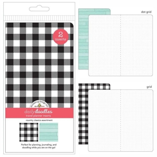 Picture of Doodlebug Design Daily Doodles Travel Planner Inserts - Country Classic Assortment, 2τεμ.