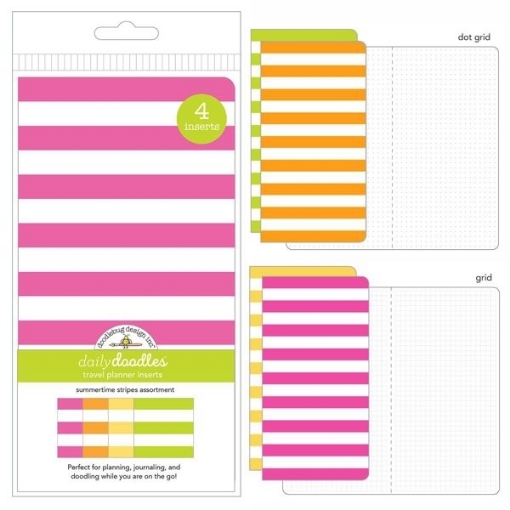 Picture of Doodlebug Design Daily Doodles Travel Planner Inserts - TN Travelers Notebook Inserts Summertime Assortment, 4τεμ.