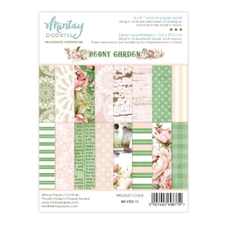 Picture of Mintay Papers Add-On Paper Pack Peony Garden 6"×8" – Μπλοκ Scrapbooking Διπλής Όψης