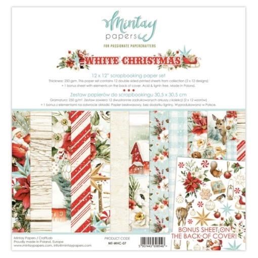 Picture of Mintay Papers Paper Pack White Christmas 12"×12" – Συλλογή Scrapbooking Διπλής Όψης