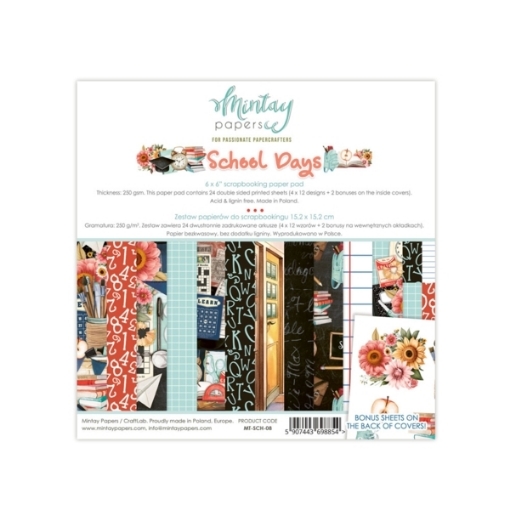 Picture of Mintay Papers Paper Pack School Days 6"×6" – Μπλοκ Scrapbooking Διπλής Όψης