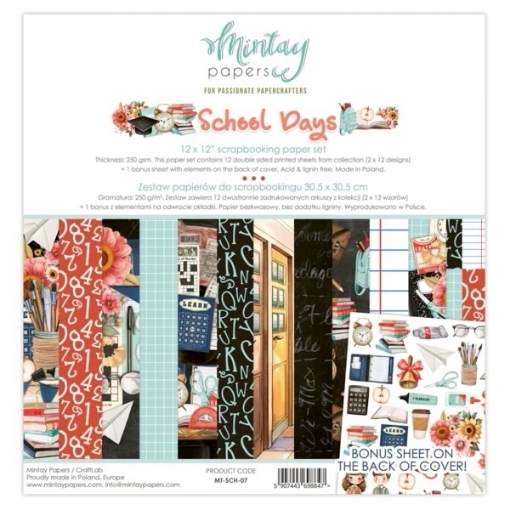 Picture of Mintay Papers Paper Pack School Days 12"×12" – Συλλογή Scrapbooking Διπλής Όψης
