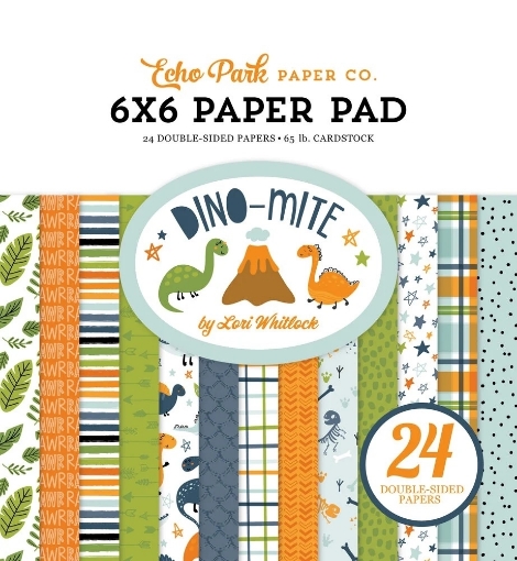 Picture of Echo Park Μπλοκ Scrapbooking Διπλής Όψης 6"X6" - Dino-Mite 