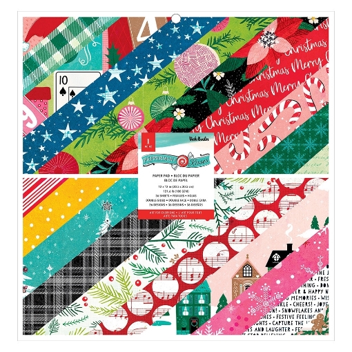 Picture of American Crafts Vicki Boutin Μπλοκ Scrapbooking Διπλής Όψης 12"X12" - Peppermint Kisses