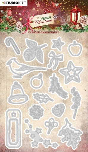 Picture of Studio Light Cutting Dies Μήτρες Κοπής - Magical Christmas, Christmas Embellishments, 19τεμ.
