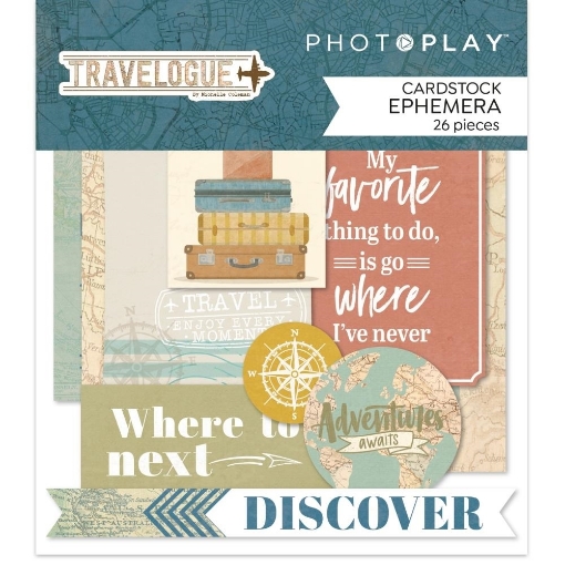 Picture of Photoplay Διακοσμητικά Cardstock Εφέμερα - Travelogue, 26τεμ.