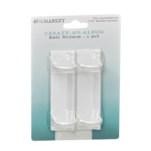 Picture of 49 And Market Create-An-Album Binder Mechanism - White, 2pcs