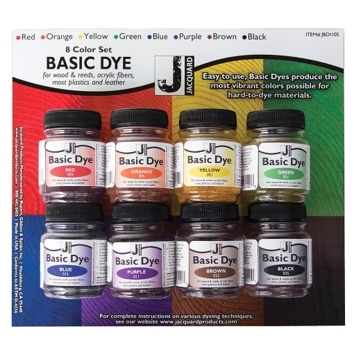 Picture of Jacquard Basic Dye Set - Σετ Χρωστικές για Πλαστικό και μη Πορώδεις Επιφάνειες 0.5oz, 8τεμ.