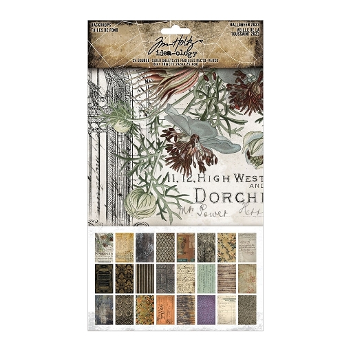 Picture of Tim Holtz Idea-Ology - Μπλοκ Χαρτιά 6" x 10", Halloween 2023 Backdrops