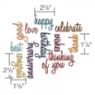 Picture of Sizzix Thinlits Dies By Tim Holtz Μήτρες Κοπής - Celebration Words: Script, 13τεμ.