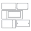 Picture of Sizzix Thinlits Dies By Tim Holtz Μήτρες Κοπής - Ticket Booth, 6pcs