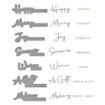 Picture of Spellbinders Glimmer Hot Foil Plate & Dies - Σετ με Μήτρες Κοπής και Χρυσοτυπίας - Classic Christmas, Sentiments, 21τεμ.