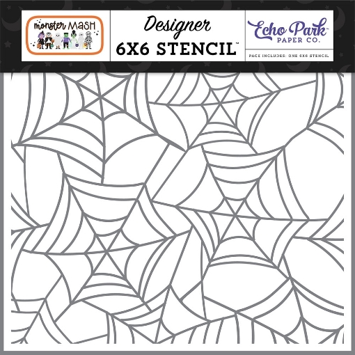 Picture of Echo Park Στένσιλ 6"x6" - Monster Mash, Creepy Crawly Web