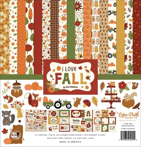 Picture of Echo Park Συλλογή Χαρτιών Scrapbooking Διπλής Όψης 12"X12" - I Love Fall