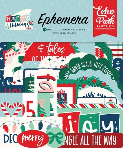 Picture of Echo Park Διακοσμητικά Cardstock Εφήμερα - Happy Holidays, 34τεμ.