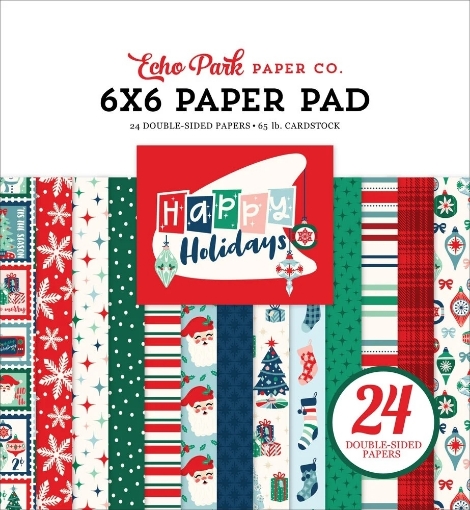 Picture of Echo Park Μπλοκ Scrapbooking Διπλής Όψης 6"X6" - Happy Holidays