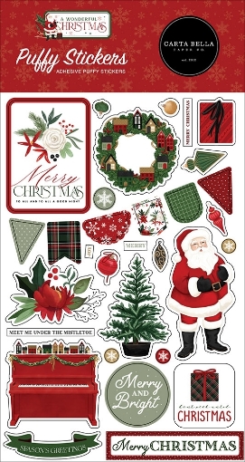 Picture of Carta Bella Puffy Αυτοκόλλητα - A Wonderful Christmas, 30τεμ.