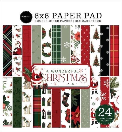 Picture of Carta Bella Μπλοκ Scrapbooking Διπλής Όψης 6"X6" - A Wonderful Christmas