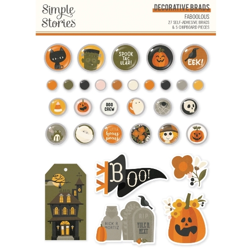 Picture of Simple Stories Διακοσμητικά Αυτοκόλλητα Brads  - FaBOOlous, 32τεμ.