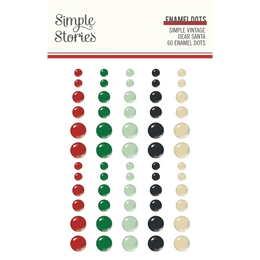 Picture of Simple Stories Enamel Dots Αυτοκόλλητες Πέρλες - Simple Vintage Dear Santa, 60τεμ.