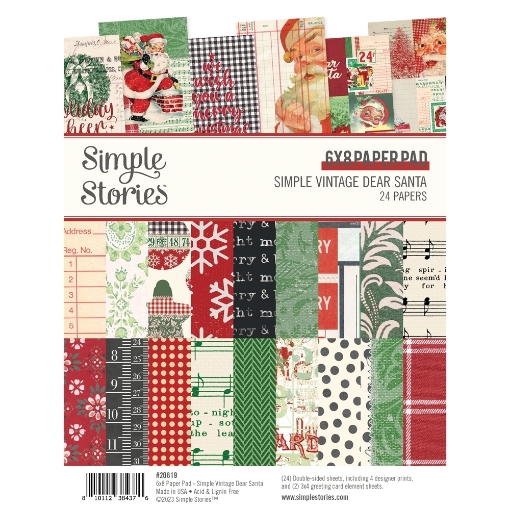 Picture of Simple Stories Μπλοκ Scrapbooking Διπλής Όψης 6"X8" - Simple Vintage Dear Santa