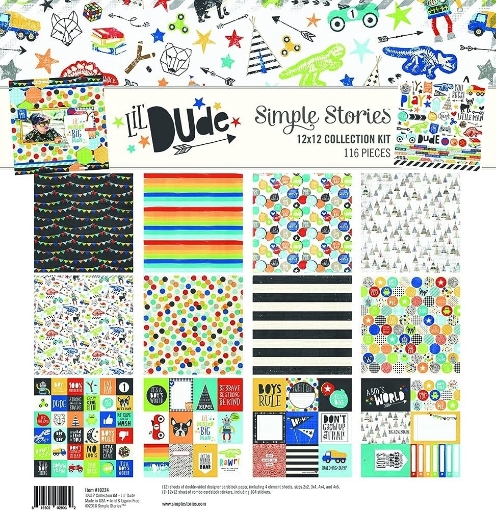 Picture of Simple Stories Συλλογή Χαρτιών Scrapbooking Διπλής Όψης 12"X12" - Lil' Dude, 116 τεμ
