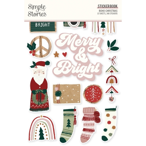 Picture of Simple Stories Μπλοκ Αυτοκόλλητων - Boho Christmas, 348τεμ.