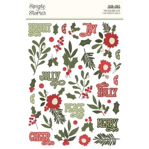Picture of Simple Stories Rub-Ons Φύλλο Μεταφοράς Εικόνας 6''X8" - The Holiday Life, 2τεμ