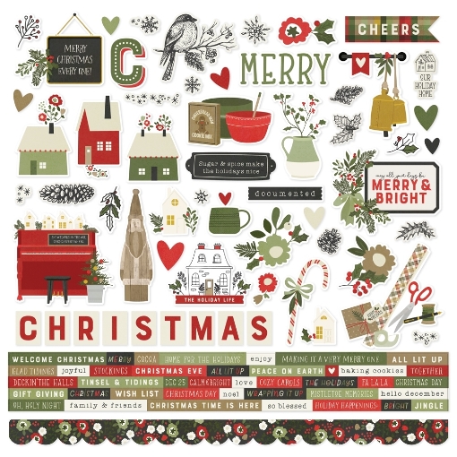 Picture of Simple Stories Cardstock Αυτοκόλλητα 12"X12" - The Holiday Life, 100τεμ.