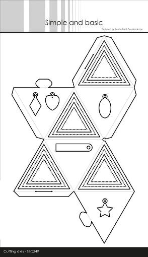 Picture of Simple and Basic Μήτρες Κοπής - Κουτάκι Πυραμίδα 3D Diamond Box, 14τεμ.