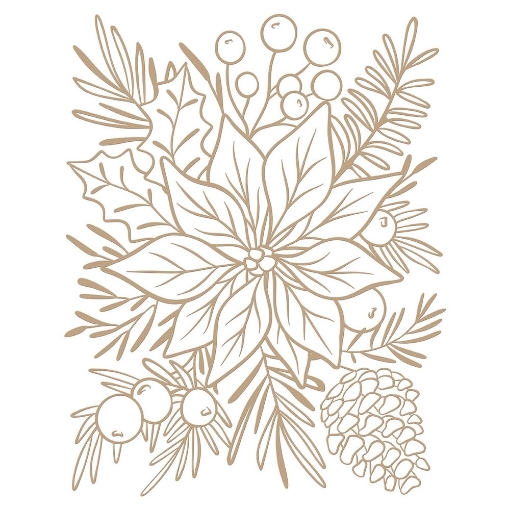 Picture of Spellbinders Hot Foil Plate - Μήτρα Χρυσοτυπίας - Full Bloom Poinsettia