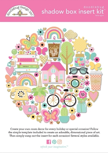 Picture of Doodlebug Design Shadow Box Insert Kit - Hello Again