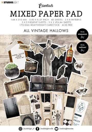 Picture of Studio Light Essentials Mixed Media Μπλοκ A5 - All Vintage Hallows, 42τεμ.