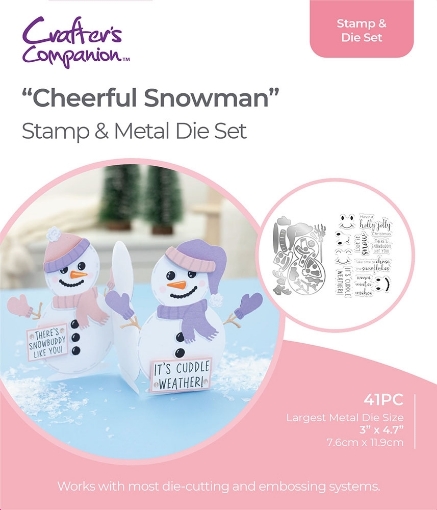 Picture of Crafter's Companion Gemini Shaped Card Base Σετ Σφραγίδες και Μήτρες Κοπής -  Cheerful Snowman, 41τεμ.