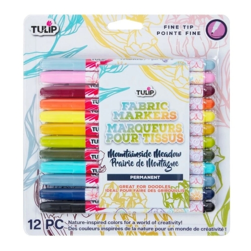 Picture of Tulip Fine Fabric Markers Μαρκαδόροι για Ύφασμα - Mountainside Meadow, 12τεμ.