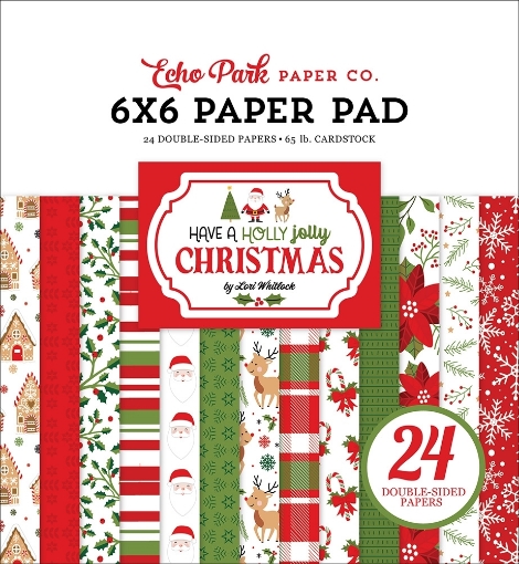 Picture of Echo Park Μπλοκ Scrapbooking Διπλής Όψης 6"X6" - Have A Holly Jolly Christmas