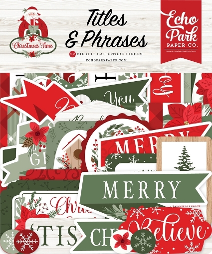 Picture of Echo Park Διακοσμητικά Cardstock Εφήμερα - Christmas Time, Titles & Phrases, 32τεμ.