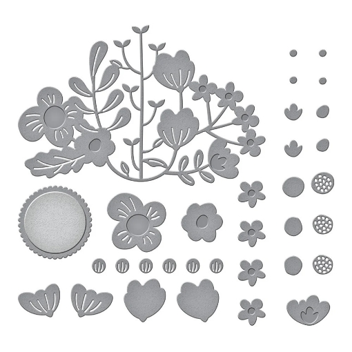 Picture of Spellbinders Etched Μήτρες Κοπής - Floral Reflection, 12τεμ.
