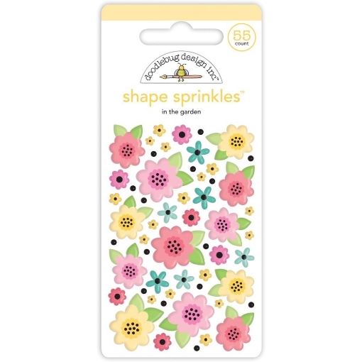 Picture of Doodlebug Design Διακοσμητικά Αυτοκόλλητα Shape Sprinkles - In the Garden, 55τεμ.