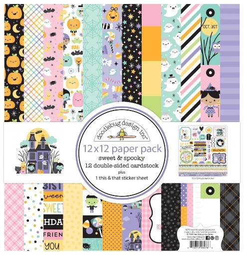 Picture of Doodlebug Design Μπλοκ Scrapbooking Διπλής Όψης 12"X12" - Sweet & Spooky