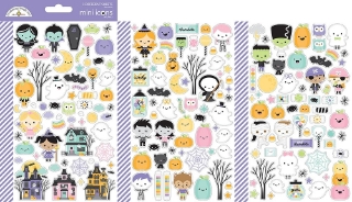 Picture of Doodlebug Design Cardstock Mini Stickers 5.5"x8" | Αυτοκόλλητα Icons Sweet & Spooky, 190τεμ.