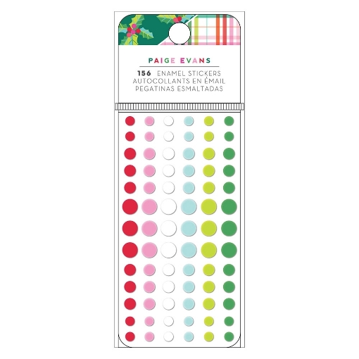 Picture of American Crafts Paige Evans Αυτοκόλλητα Enamel Dots - Sugarplum Wishes, 156τεμ.