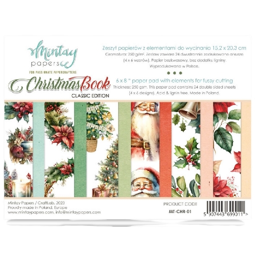 Picture of Mintay Papers Die-Cut Book Βιβλίο Σχεδίων για Κοπή  6''x8" - Christmas Book 1, Classic Edition