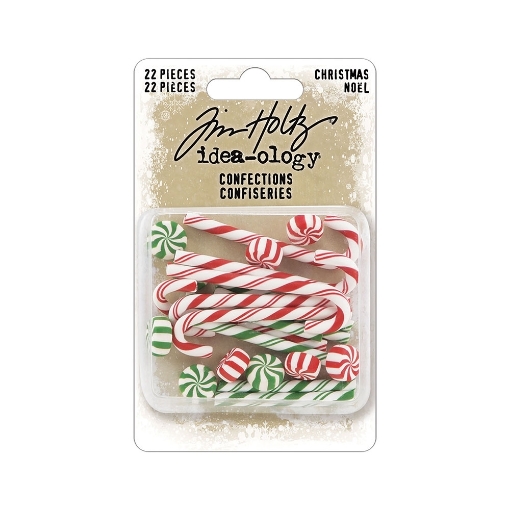 Picture of Tim Holtz Idea-Ology Χριστουγεννιάτικα 3D Διακοσμητικά Από Ρητίνη - Christmas 2023, Confections Candy Canes, 22τεμ.