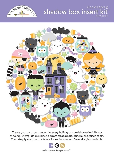 Picture of Doodlebug Design Shadow Box Insert Kit - Sweet & Spooky